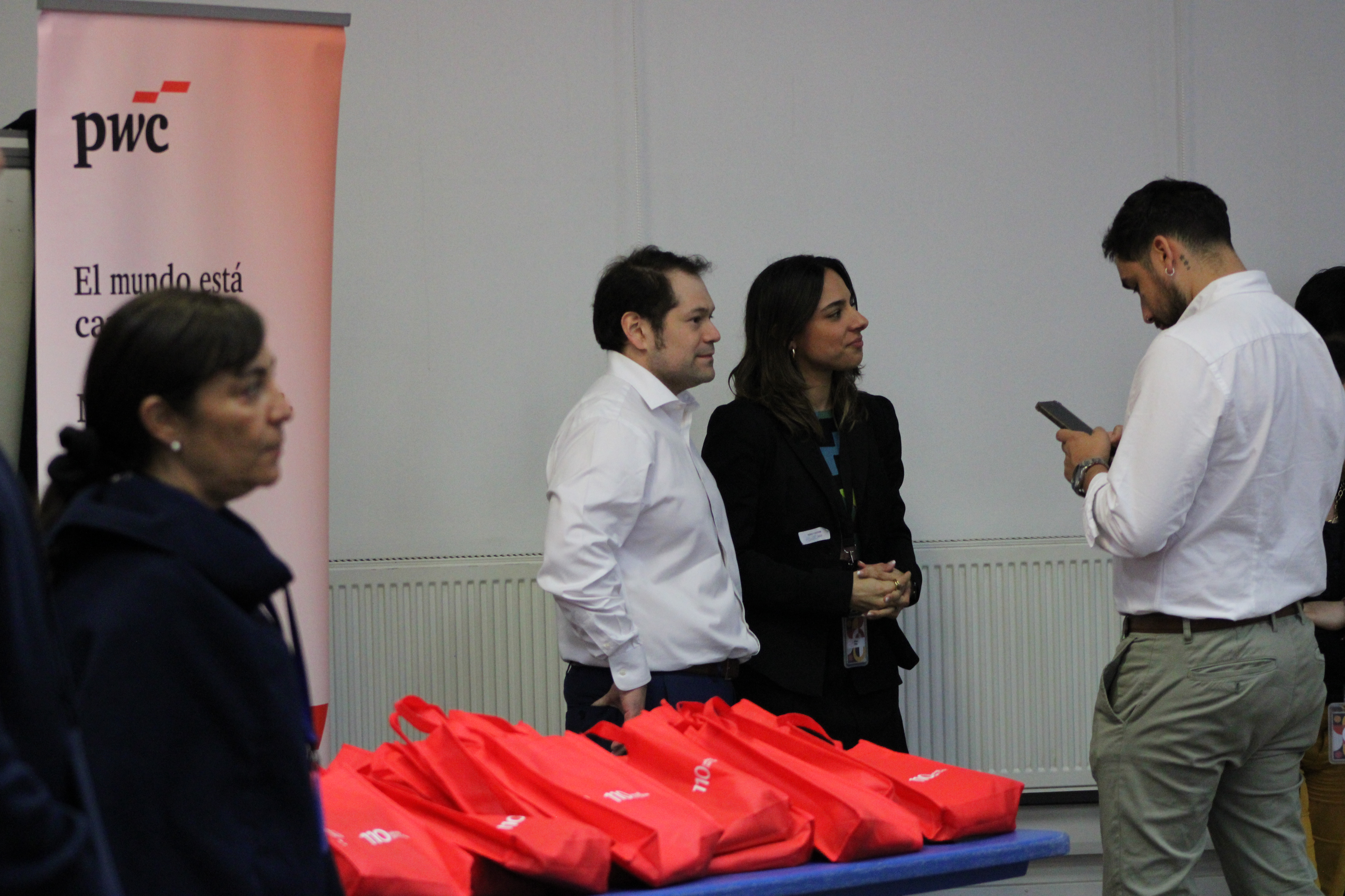 Students coding together